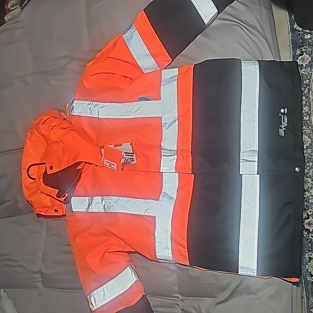Heavy duty Viking orange work jacket